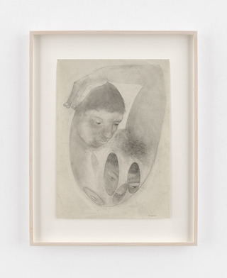 Untitled, 2022, graphite, charcoal, cigarette ash on paper, 42 x 29.7 cm