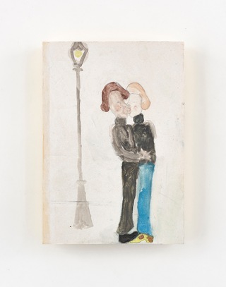 Build me a wardrobe, and I will marry you, 2024, graphite, gesso and watercolour on foam board, 25.5 x 18 x 2.5 cm